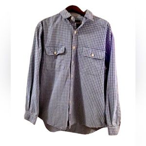 Abercrombie Plaid Button Down Shirt | Oversized Fit | M Blue